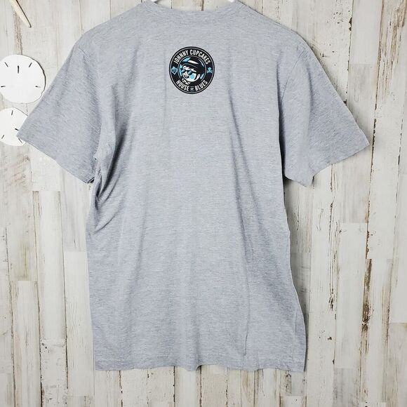 Johnny Cupcakes Graphic Tee Shirt Gray Size Medium - Picture 2 of 10